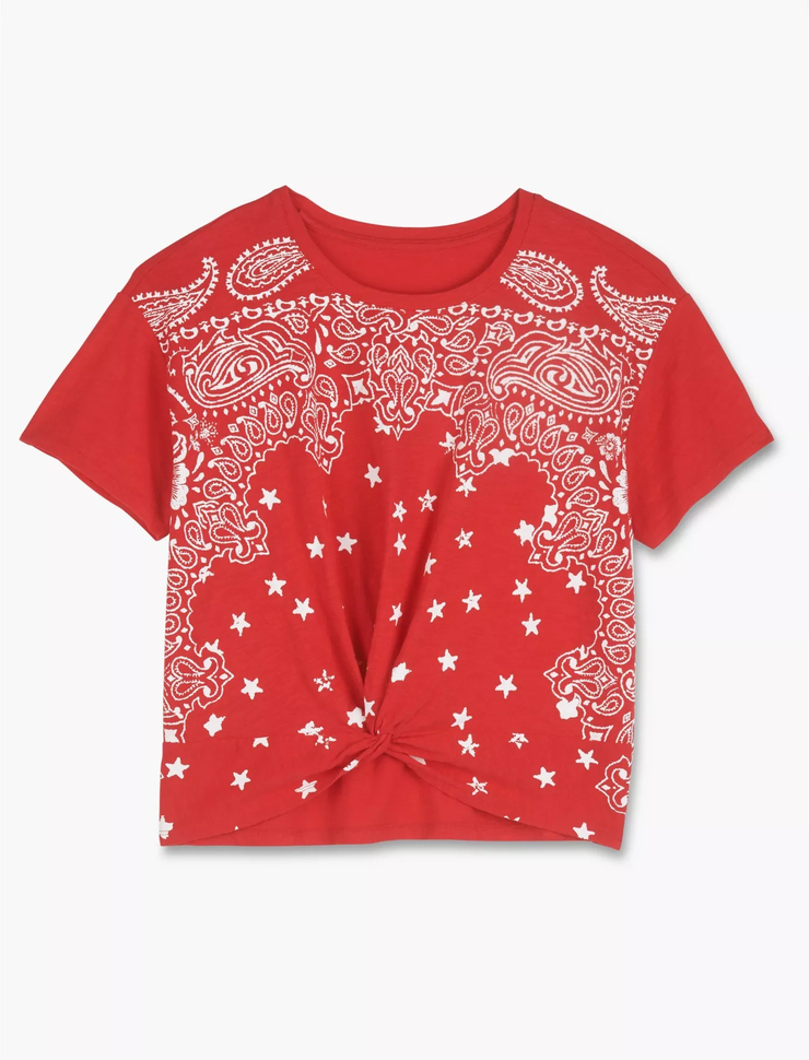 Picture of Bandana Knot Front Top Lucky Brand